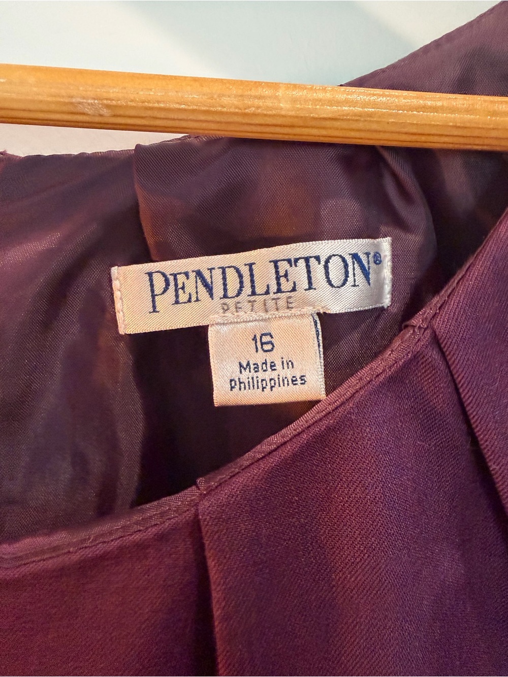 Pendleton Petite Sheath Dress Plum Short Sleeve Career Women's 16 - Picture 7 of 9